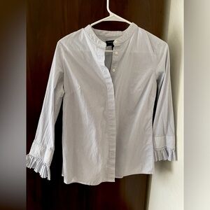 Button up with ruffle detail